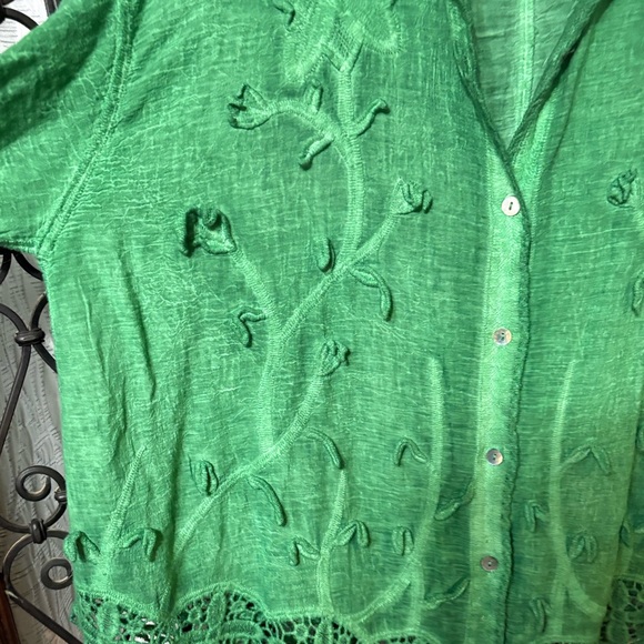 Green Embroidered Top/Jacket - Picture 4 of 9